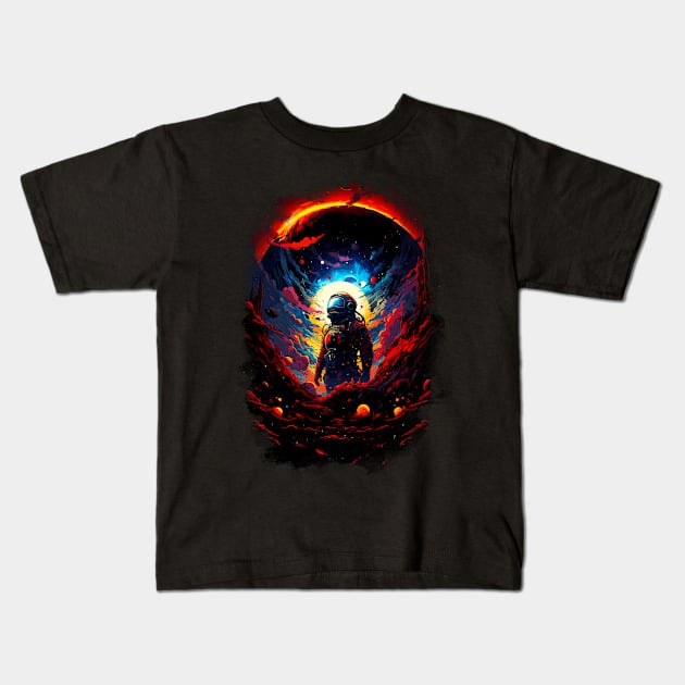 Space Exploration, Cosmos Atmosphere. Kids T-Shirt by ForAnyoneWhoCares